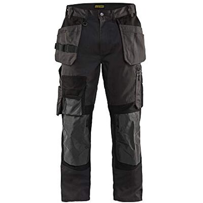 BLÅKLÄDER Blaklader 18609899C62 Craftsman Pantalones de trabajo elásticos, color gris oscuro/negro, talla C62 BLÅKLÄDER Blaklader 18609899C62 Craftsman Pantalones de trabajo elásticos, color gris oscuro/negro, talla C62