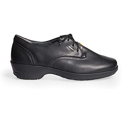 Abeba 300219 Service Zapatos de microfibra con cordones (imitación de piel), color negro Abeba 300219 Service Zapatos de microfibra con cordones (imitación de piel), color negro