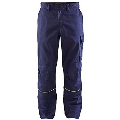 BLÅKLÄDER Blakläder Pantalón de soldar, color azul marino y amarillo BLÅKLÄDER Blakläder Pantalón de soldar, color azul marino y amarillo