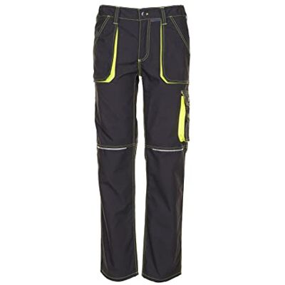Planam 048 Pantalones bund basalto neón, tamaño 48, antracita/amarillo/multicolor Planam 048 Pantalones bund basalto neón, tamaño 48, antracita/amarillo/multicolor