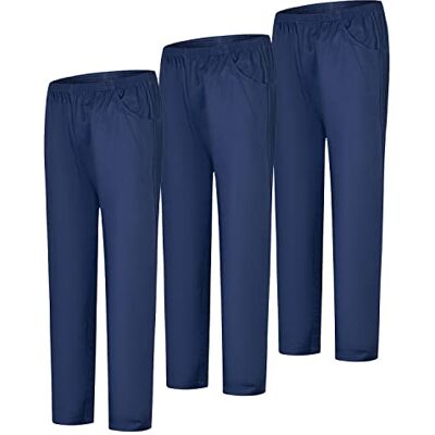 MISEMIYA Pack 3 Pcs PANTALÓN Sanitario Unisex Uniforme Sanitario Uniformes MEDICOS PANTALÓN DE Trabajo 3XL, Azul Marino 21 MISEMIYA Pack 3 Pcs PANTALÓN Sanitario Unisex Uniforme Sanitario Uniformes MEDICOS PANTALÓN DE Trabajo 3XL, Azul Marino 21