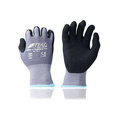 NITRAS 8800 Guantes de jardinería (ajuste flexible, alta resistencia a la abrasión, muy buen agarre, 12 pares, tamaño: 10, negro/gris) NITRAS 8800 Guantes de jardinería (ajuste flexible, alta resistencia a la abrasión, muy buen agarre, 12 pares, tamaño: 10, negro/gris)