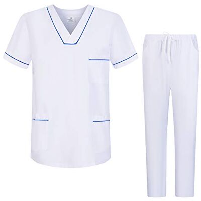 MISEMIYA Conjuntos Uniformes Sanitarios Blanco Unisex Uniformes MÉDICOS Casaca Y PANTALÓN Sanitarios Ref.81782 XL, Azul Royal 21 MISEMIYA Conjuntos Uniformes Sanitarios Blanco Unisex Uniformes MÉDICOS Casaca Y PANTALÓN Sanitarios Ref.81782 XL, Azul Royal 21
