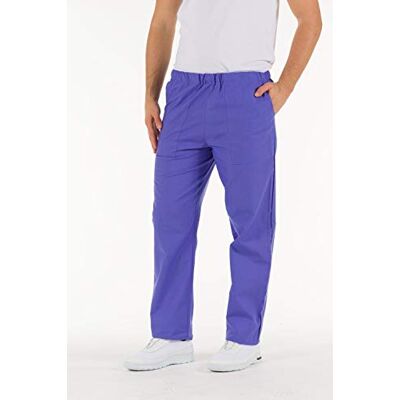 GIMA Pantalón de uniforme hospitalario, 100% algodón de excelente calidad, unisex, elástico en la cintura, 3 bolsillos, para doctores, dentistas, veterinarios, enfermeras, azul (índigo), XL GIMA Pantalón de uniforme hospitalario, 100% algodón de excelente calidad, unisex, elástico en la cintura, 3 bolsillos, para doctores, dentistas, veterinarios, enfermeras, azul (índigo), XL