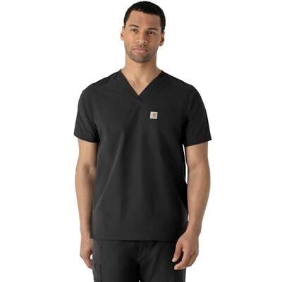 Carhartt Camiseta Force con Cuello en V para Hombre, Negro -, Medium Carhartt Camiseta Force con Cuello en V para Hombre, Negro -, Medium