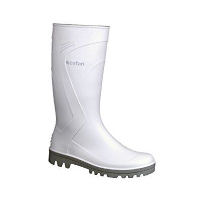 Cofan Bota de Agua Alta Fabricada en PVC Color Blanco Suela Antideslizante y Resistente a la Abrasiónasión Cofan Bota de Agua Alta Fabricada en PVC Color Blanco Suela Antideslizante y Resistente a la Abrasiónasión