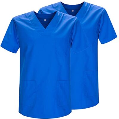 MISEMIYA Pack 2 Pcs Casaca Sanitario Unisex Uniformes Sanitarios Uniforme Sanitario Uniforme MEDICOS Ref.817 * 2 M, Azul Royal 21 MISEMIYA Pack 2 Pcs Casaca Sanitario Unisex Uniformes Sanitarios Uniforme Sanitario Uniforme MEDICOS Ref.817 * 2 M, Azul Royal 21