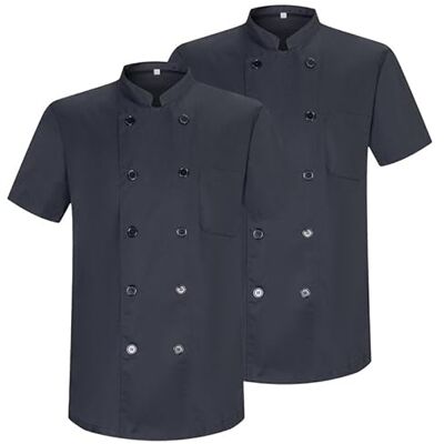 MISEMIYA Pack 2 Unidades Chaqueta Cocinero Hombre Chaqueta de Chef Hombre Uniforme Hosteleria Ref.2-8421B 3XL, Chaquetas Cocinero 8421 Negro MISEMIYA Pack 2 Unidades Chaqueta Cocinero Hombre Chaqueta de Chef Hombre Uniforme Hosteleria Ref.2-8421B 3XL, Chaquetas Cocinero 8421 Negro