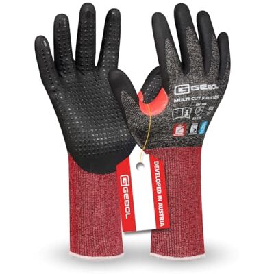 Gebol Multi Cut F Plus long Talla S (Gr 7) Guantes de protección contra cortes con puño extralargo Guantes de protección con puntos Guantes de trabajo táctiles, lavables, sostenibles, para Gebol Multi Cut F Plus long Talla S (Gr 7) Guantes de protección contra cortes con puño extralargo Guantes de protección con puntos Guantes de trabajo táctiles, lavables, sostenibles, para