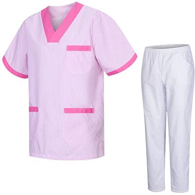 MISEMIYA UNIFORME SANITARIO UNISEX UNIFORMES SANITARIOS MÉDICOS CON PANTALON BLANCO T817-8312-BLANCO XXL, Fucsi T817-9 MISEMIYA UNIFORME SANITARIO UNISEX UNIFORMES SANITARIOS MÉDICOS CON PANTALON BLANCO T817-8312-BLANCO XXL, Fucsi T817-9
