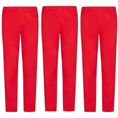 MISEMIYA Pack 3 Pcs PANTALÓN Sanitario Unisex Uniforme Sanitario Uniformes MEDICOS PANTALÓN DE Trabajo 4XL, Rojo MISEMIYA Pack 3 Pcs PANTALÓN Sanitario Unisex Uniforme Sanitario Uniformes MEDICOS PANTALÓN DE Trabajo 4XL, Rojo