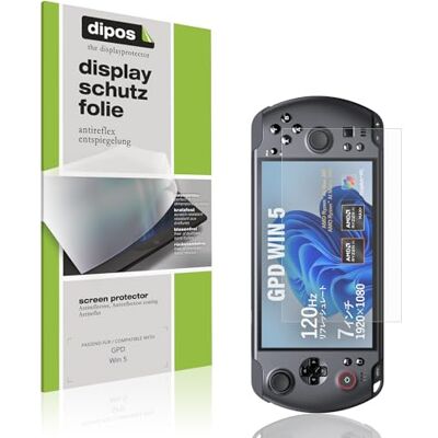 dipos 2x Protector de Pantalla mate para GPD Win 5 Antirreflejos, anti-reflectante, ajuste perfecto, antiarañazos, sin burbujas, compatible con huellas dactilares, autoadhesivo dipos 2x Protector de Pantalla mate para GPD Win 5 Antirreflejos, anti-reflectante, ajuste perfecto, antiarañazos, sin burbujas, compatible con huellas dactilares, autoadhesivo