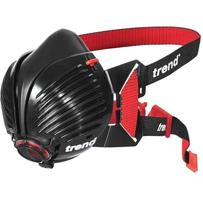 Trend ML Stealth Mascarilla antipolvo P3 respirador reutilizable, APF20 X WEL, incluye filtros reemplazables, colores surtidos (negro/rojo o negro/verde), mediano grande, Trend ML Stealth Mascarilla antipolvo P3 respirador reutilizable, APF20 X WEL, incluye filtros reemplazables, colores surtidos (negro/rojo o negro/verde), mediano grande,