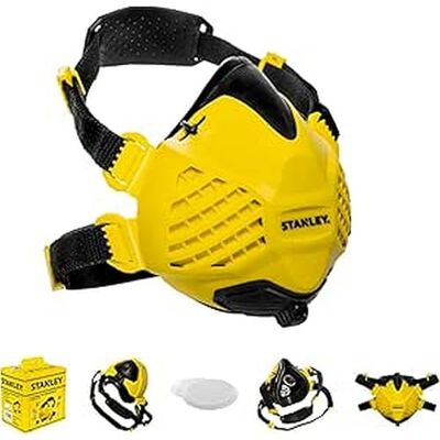 Stanley Mascarilla antipolvo reutilizable P3 con tecnología Face-Fit-Check y filtro integrado de 99,99% P3, talla S/M Stanley Mascarilla antipolvo reutilizable P3 con tecnología Face-Fit-Check y filtro integrado de 99,99% P3, talla S/M
