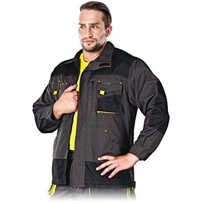 LEBER & HOLLMAN Leber&Hollman Formen Chaqueta protectora, acero, color negro y amarillo, talla L LEBER & HOLLMAN Leber&Hollman Formen Chaqueta protectora, acero, color negro y amarillo, talla L