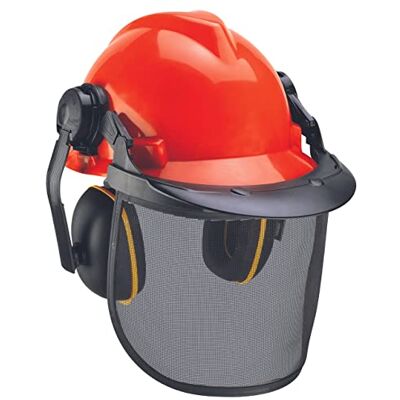 Einhell Casco de seguridad forestal, protección auditiva ajustable, Casco de seguridad forestal, protección auditiva ajustable, Color Rojo, 52 a 66 cm Einhell Casco de seguridad forestal, protección auditiva ajustable, Casco de seguridad forestal, protección auditiva ajustable, Color Rojo, 52 a 66 cm