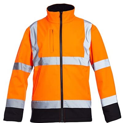 Blackrock Chaqueta Hi Vis Naranja y Negra Soft Shell, Hombre y Mujer, Cálida, Cortaviento y Resistente al Agua, Reflectante de Alta Visibilidad, Totalmente Certificada EN Blackrock Chaqueta Hi Vis Naranja y Negra Soft Shell, Hombre y Mujer, Cálida, Cortaviento y Resistente al Agua, Reflectante de Alta Visibilidad, Totalmente Certificada EN