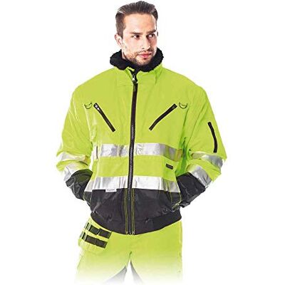 LEBER & HOLLMAN Leber&Hollman LH-XVERT-J_YBXXL Chaqueta protectora forrada (talla XXL), color amarillo y negro LEBER & HOLLMAN Leber&Hollman LH-XVERT-J_YBXXL Chaqueta protectora forrada (talla XXL), color amarillo y negro