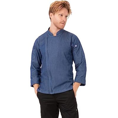 Chef Works Gramercy Denim Chef Coat Chaqueta de Cocinero, Azul (Indigo Blue), S para Hombre Chef Works Gramercy Denim Chef Coat Chaqueta de Cocinero, Azul (Indigo Blue), S para Hombre