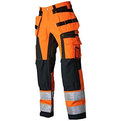 Top Swede 016025C056 Pantalones de seguridad elásticos, color naranja y negro, talla C56 Top Swede 016025C056 Pantalones de seguridad elásticos, color naranja y negro, talla C56