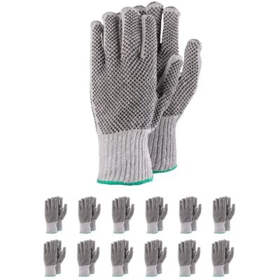 RS ECO GRIPPER/Guantes de montaje Guante punteado en inserto de algodón tejido/Talla 09, 12 pares/Gris/Guantes Guantes de trabajo/para trabajos de montaje y almacenamiento RS ECO GRIPPER/Guantes de montaje Guante punteado en inserto de algodón tejido/Talla 09, 12 pares/Gris/Guantes Guantes de trabajo/para trabajos de montaje y almacenamiento
