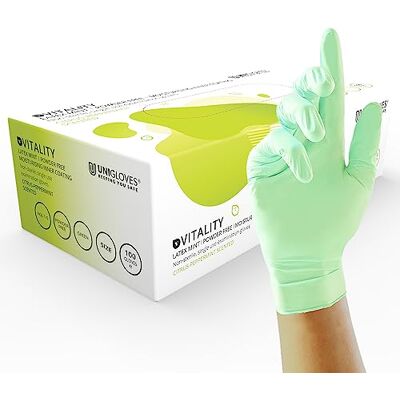 Unigloves Vitality Látex Menta - Guantes de examen - 1000 piezas Unigloves Vitality Látex Menta - Guantes de examen - 1000 piezas