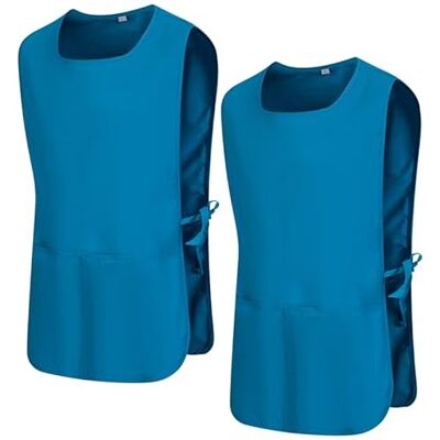 MISEMIYA Paquete 2 Unidades Delantal Limpieza Uniforme Laboral CLINICA MÉDICOS Limpieza Veterinaria 2-3301 L, Turquesa 68 MISEMIYA Paquete 2 Unidades Delantal Limpieza Uniforme Laboral CLINICA MÉDICOS Limpieza Veterinaria 2-3301 L, Turquesa 68