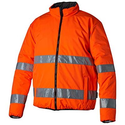 Top Swede 02102506 Modelo Chaqueta de protección de advertencia, color naranja y negro, talla L Top Swede 02102506 Modelo Chaqueta de protección de advertencia, color naranja y negro, talla L