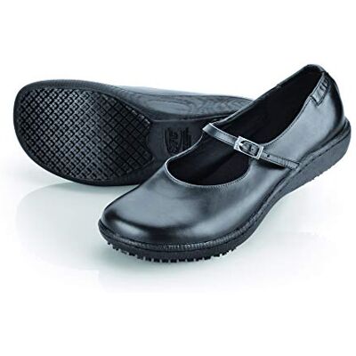 Shoes for Crews MARY JANE II Zapatos sin cordones para mujer, antideslizantes, 8 UK, NEGRO EN seguridad certificada, 42 eu Shoes for Crews MARY JANE II Zapatos sin cordones para mujer, antideslizantes, 8 UK, NEGRO EN seguridad certificada, 42 eu