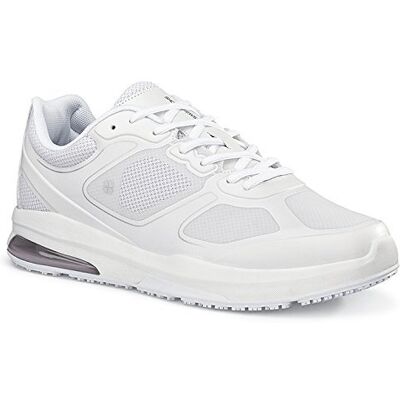 Shoes for Crews Evolution II, Zapatos de Trabajo Hombre con Suela Antideslizante y Protección contra Tropiezos, Zapatos Ligeros y Repelente al Agua, Blancos Shoes for Crews Evolution II, Zapatos de Trabajo Hombre con Suela Antideslizante y Protección contra Tropiezos, Zapatos Ligeros y Repelente al Agua, Blancos
