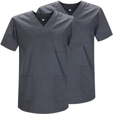 MISEMIYA Pack 2 Pcs Casaca Sanitario Unisex Uniformes Sanitarios Uniforme Sanitario Uniforme MEDICOS Ref.817 * 2 XS, Gris 21 MISEMIYA Pack 2 Pcs Casaca Sanitario Unisex Uniformes Sanitarios Uniforme Sanitario Uniforme MEDICOS Ref.817 * 2 XS, Gris 21