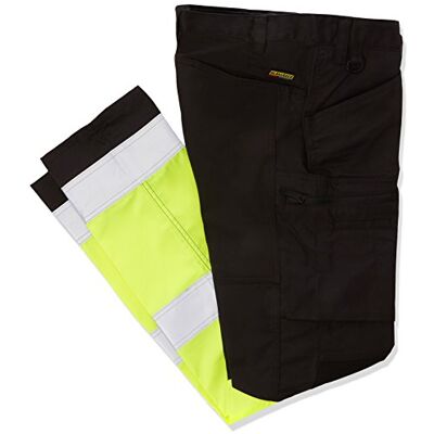 BLÅKLÄDER blakläder 155118119933 C52 Advertencia de pantalones tamaño Stretch, Negro/Amarillo, C52 BLÅKLÄDER blakläder 155118119933 C52 Advertencia de pantalones tamaño Stretch, Negro/Amarillo, C52