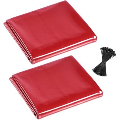 VEVOR Cortina de Soldadura, 1740 x 2340 mm, de Vinilo Ignífugo con 6 Niveles de Protección UV para Taller, Lugares de Trabajo al Aire Libre y Estructuras Temporales, Color Rojo, sin Marco, 2 uds VEVOR Cortina de Soldadura, 1740 x 2340 mm, de Vinilo Ignífugo con 6 Niveles de Protección UV para Taller, Lugares de Trabajo al Aire Libre y Estructuras Temporales, Color Rojo, sin Marco, 2 uds