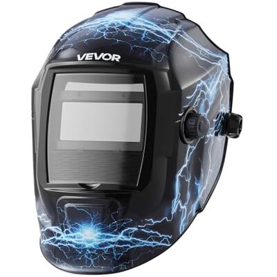 VEVOR Casco de Soldadura, con Oscurecimiento Automático Solar, Visión Amplia de 93 x 42,9 mm, con 2 Sensores de Arco, Tono DIN 4/9-13, para Soldadura TIG, MIG y Arco, Esmerilado, Rayos Azules VEVOR Casco de Soldadura, con Oscurecimiento Automático Solar, Visión Amplia de 93 x 42,9 mm, con 2 Sensores de Arco, Tono DIN 4/9-13, para Soldadura TIG, MIG y Arco, Esmerilado, Rayos Azules