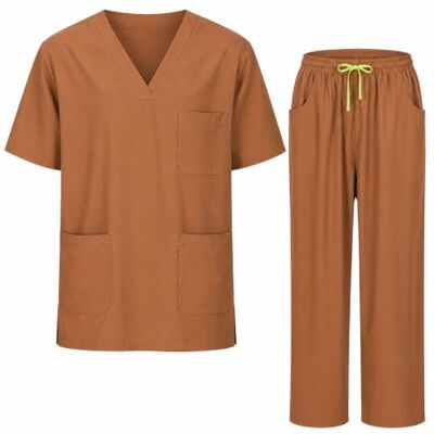 MISEMIYA Uniforme Sanitario Unisex Elástico para Enfermería y Medicina 1689-7835 XXL Marrón MISEMIYA Uniforme Sanitario Unisex Elástico para Enfermería y Medicina 1689-7835 XXL Marrón
