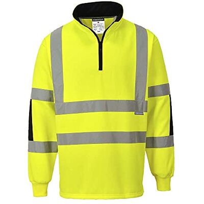 Portwest Sudadera De Alta Visibilidad Xenon Rugby, Tamaño: L, Color: Amarillo, Portwest Sudadera De Alta Visibilidad Xenon Rugby, Tamaño: L, Color: Amarillo,