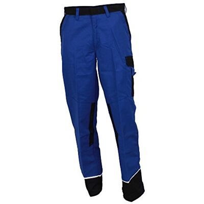 BP -56n Pantalones de trabajo con bolsillos, 245,00 g/m², mezcla de tela, color azul real, negro, 56n BP -56n Pantalones de trabajo con bolsillos, 245,00 g/m², mezcla de tela, color azul real, negro, 56n