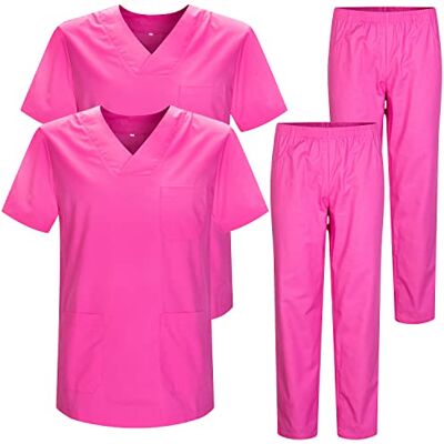 MISEMIYA Pack * 2 Pcs Casaca Y PANTALÓN Sanitarios Unisex Uniformes Sanitarios MÉDICOS 2-817-8312 M, Rosa 22 MISEMIYA Pack * 2 Pcs Casaca Y PANTALÓN Sanitarios Unisex Uniformes Sanitarios MÉDICOS 2-817-8312 M, Rosa 22