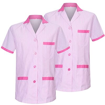 MISEMIYA Paquete 2 Unidades Camisa MÉDICO Unisex Enfermera Uniforme Limpieza Laboral ESTÉTICA Dentista W820 XXL, Rosa MISEMIYA Paquete 2 Unidades Camisa MÉDICO Unisex Enfermera Uniforme Limpieza Laboral ESTÉTICA Dentista W820 XXL, Rosa