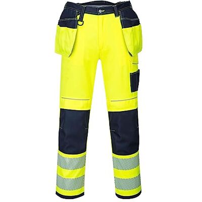 Portwest Pantalones Vision Hi-Vis Workwear Amarillo/Azul Marino Cintura 40" Pierna 29 Portwest Pantalones Vision Hi-Vis Workwear Amarillo/Azul Marino Cintura 40" Pierna 29