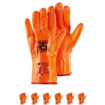 RS POLAR I Guantes de montaje de PVC/Talla 10, 6 pares/Naranja/Guantes de Montaje Calientes, Químicos y Microbiológicos Resistentes/Guantes de Trabajo/Guantes de Protección RS POLAR I Guantes de montaje de PVC/Talla 10, 6 pares/Naranja/Guantes de Montaje Calientes, Químicos y Microbiológicos Resistentes/Guantes de Trabajo/Guantes de Protección