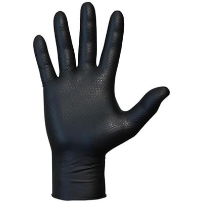 Juba Guantes de nitrilo Agility Grip Negro Sin Polvo 50 Unidades Marca EAN: 8423752239504 Talla: 9 Juba Guantes de nitrilo Agility Grip Negro Sin Polvo 50 Unidades Marca EAN: 8423752239504 Talla: 9