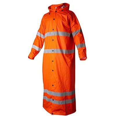 Top Swede -20-06 Modelo Hi Vis Chubasquero Impermeable Largo hasta el Tobillo, Color Naranja, Talla L Top Swede -20-06 Modelo Hi Vis Chubasquero Impermeable Largo hasta el Tobillo, Color Naranja, Talla L