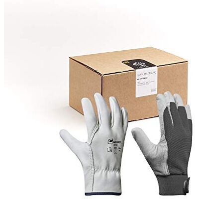 Gebol Juego de guantes de trabajo para el jardín L, talla L (Gr 9) l Goo guantera Garden l 5 pares, mezclados Gebol Juego de guantes de trabajo para el jardín L, talla L (Gr 9) l Goo guantera Garden l 5 pares, mezclados