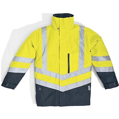 Deltaplus Delta plus Parka overview poliuretano naranja fluo/azul marino talla xxl Deltaplus Delta plus Parka overview poliuretano naranja fluo/azul marino talla xxl