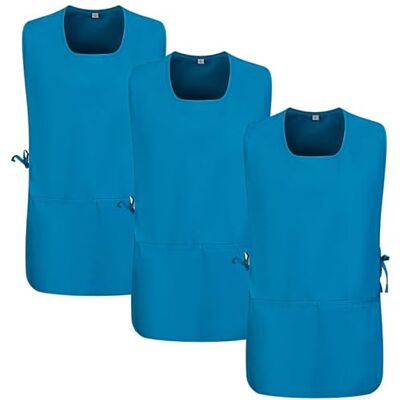 MISEMIYA Paquete 3 Unidades Delantal Limpieza Uniforme Laboral CLINICA MÉDICOS Limpieza Veterinaria 3-3301 XL, Turquesa 68 MISEMIYA Paquete 3 Unidades Delantal Limpieza Uniforme Laboral CLINICA MÉDICOS Limpieza Veterinaria 3-3301 XL, Turquesa 68