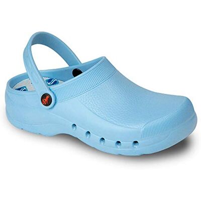 DIAN EVA Color Celeste Talla 42, Zueco de Trabajo para sanidad y hostelería Unisex Certificado CE EN ISO 20347 Marca DIAN EVA Color Celeste Talla 42, Zueco de Trabajo para sanidad y hostelería Unisex Certificado CE EN ISO 20347 Marca