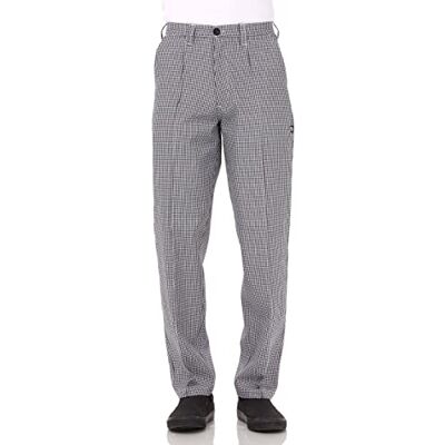 Chef Works Chef obras blanco y negro cuadros tradicionales Chef pantalones, Blanco y negro, 34 Chef Works Chef obras blanco y negro cuadros tradicionales Chef pantalones, Blanco y negro, 34