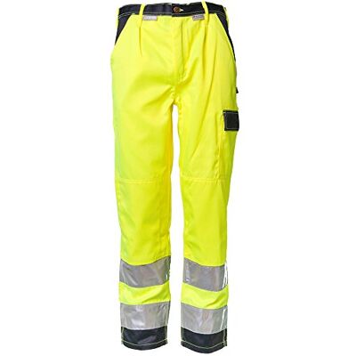 Planam 110 Signalization Pantalón (Talla 110), Color Amarillo y Azul Marino Planam 110 Signalization Pantalón (Talla 110), Color Amarillo y Azul Marino