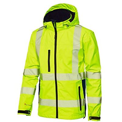 Top Swede -10-04 Modelo Hi Vis Chaqueta impermeable (talla S), color amarillo Top Swede -10-04 Modelo Hi Vis Chaqueta impermeable (talla S), color amarillo